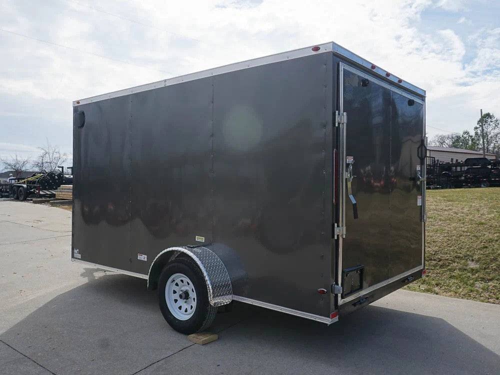 7x12 Enclosed Charcoal Trailer with Silver ATP 3500lb Axle Storage image 5