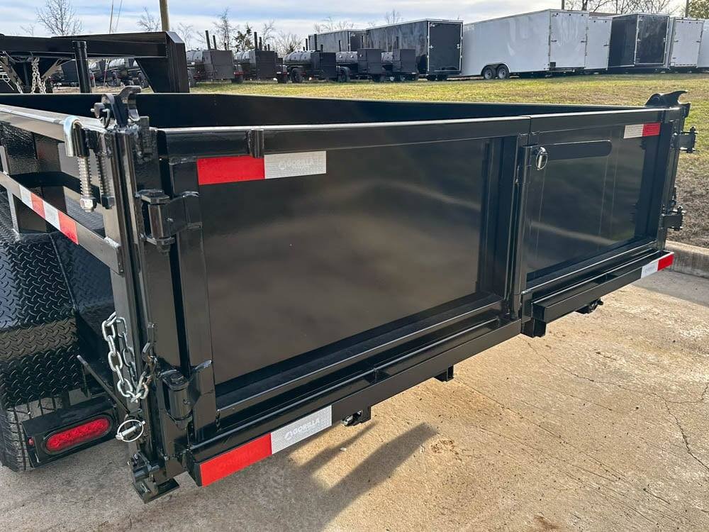 7x14 Gorilla Telescopic Gooseneck IBeam Dump Trailer 2ft Sides (2) 7K Axles image 16