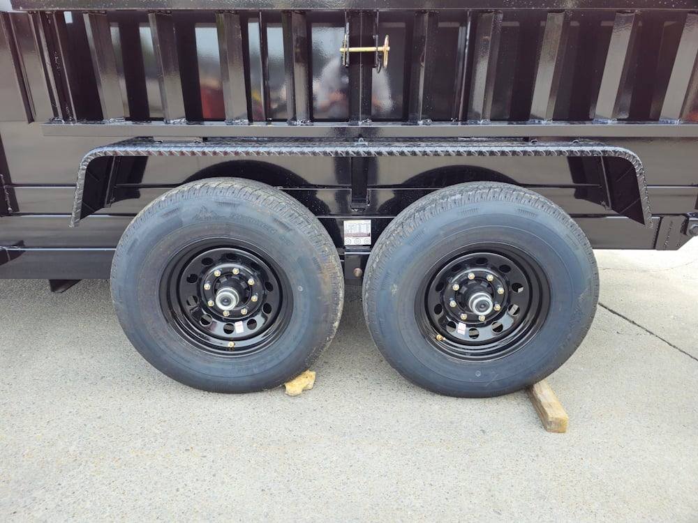 7x14 Hydraulic Dump Trailer with 4ft Sides (2) 7K Axles image 4