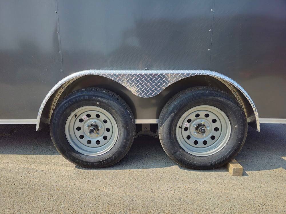 7' x 14' Charcoal Gray Enclosed Trailer 8ft Interior image 9