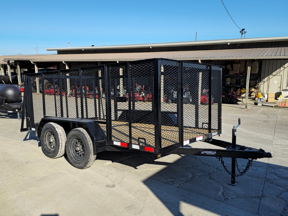 6.4' X 12' Straight Deck Tandem Utility Trailer 4ft Mesh Sides (2) 3,500lb Axles image 8