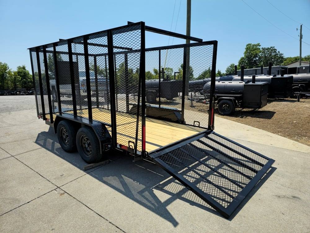6.4' x 14' (2) 3500 Axles Leaf Cage Debris Loader Utility Trailer image 13