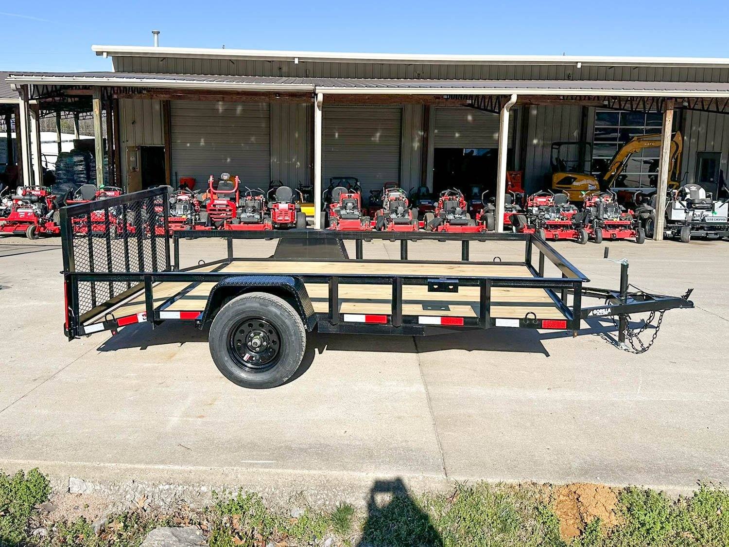 6'4" x 12 Powder Coated Dovetail Utility Trailer 3500lb Axle Powder Coated image 8