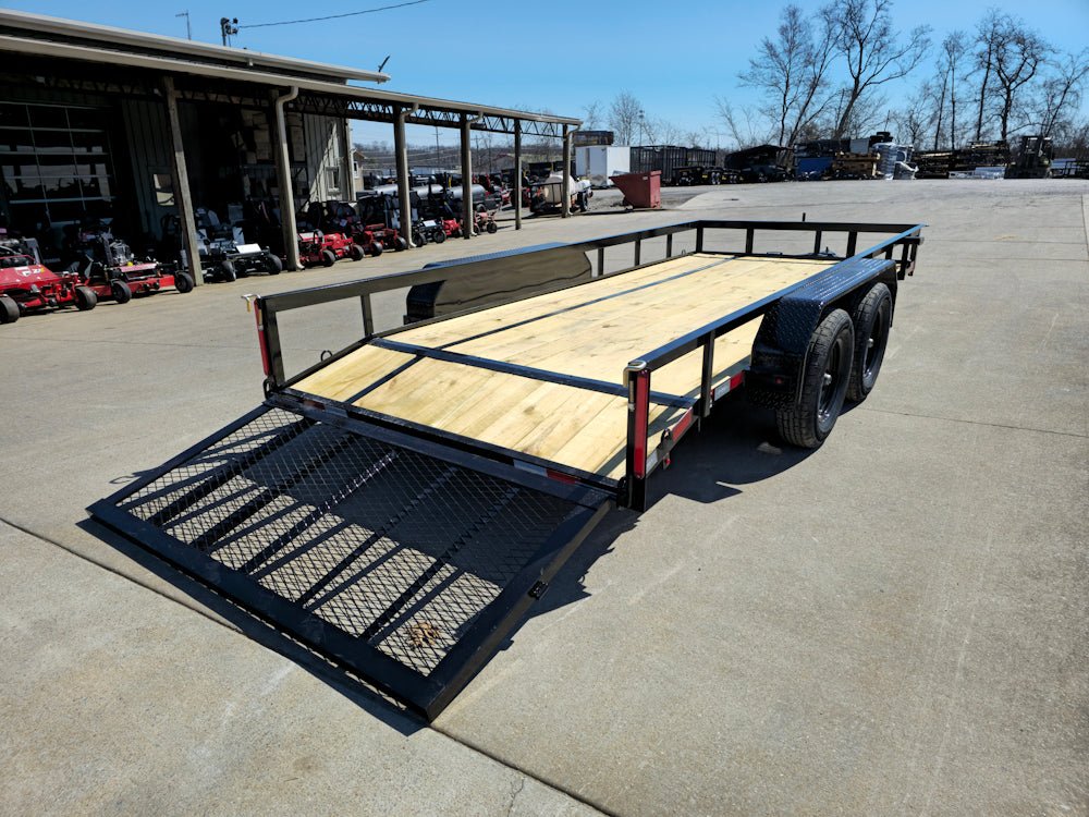 6'4" x 16 Utility Trailer Double Axle Dovetail With Gate Powder Coated (2) 3500lb Axles image 8