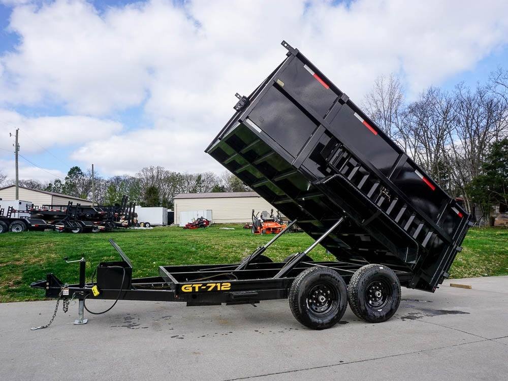 7x12 Hydraulic Dump Trailer with 4ft Sides (2) 7K Axles image 1