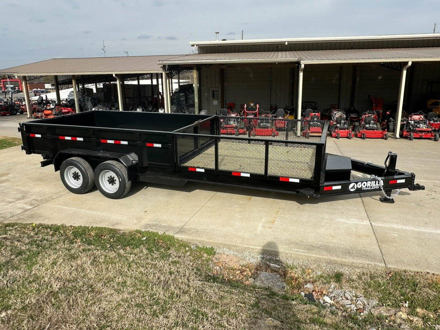 7x20 Hybrid Utility Dump Trailer 2ft Sides with Box (2) 7K Axles No Side Gate image 9