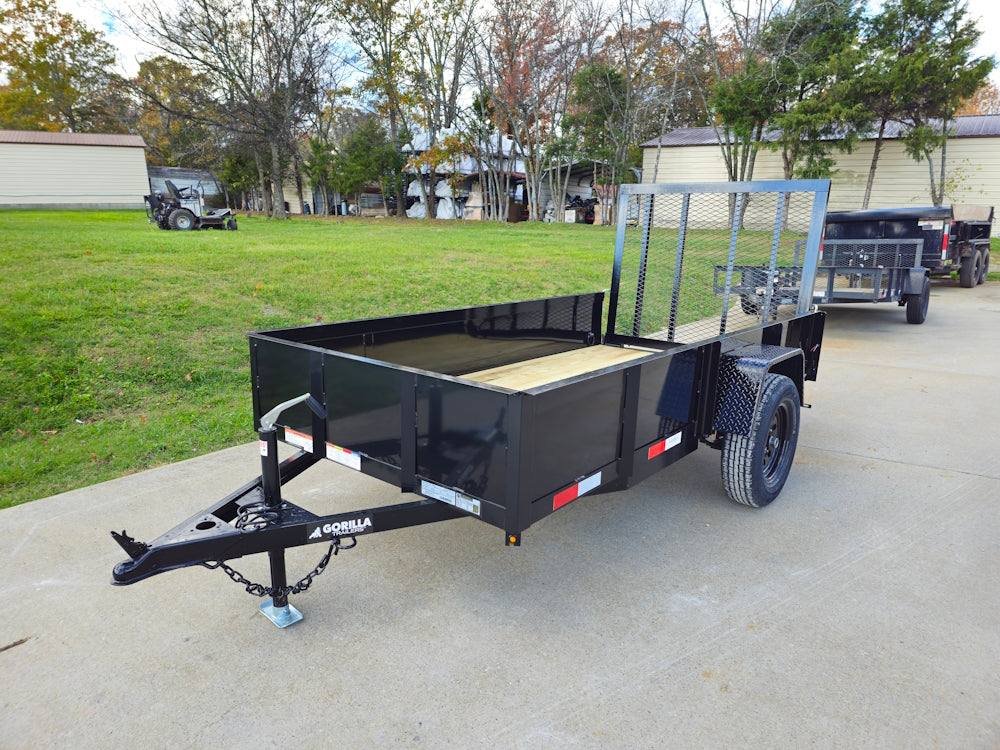 5' X 10' Utility Trailer Straight Deck 18" Sides Tall Gate image 2