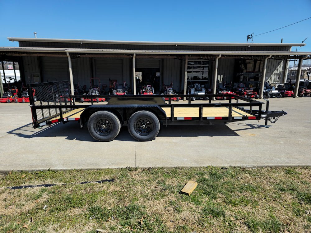6'4" x 16 Utility Trailer Double Axle Dovetail With Gate Powder Coated (2) 3500lb Axles image 17