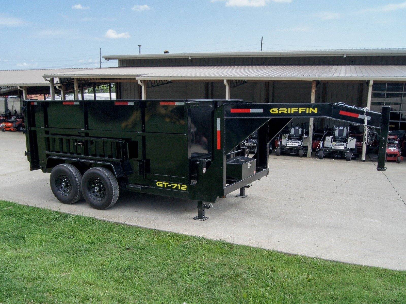 7x12 Gooseneck Hydraulic Dump Trailer with 4ft Side (2) 6K Axles image 7