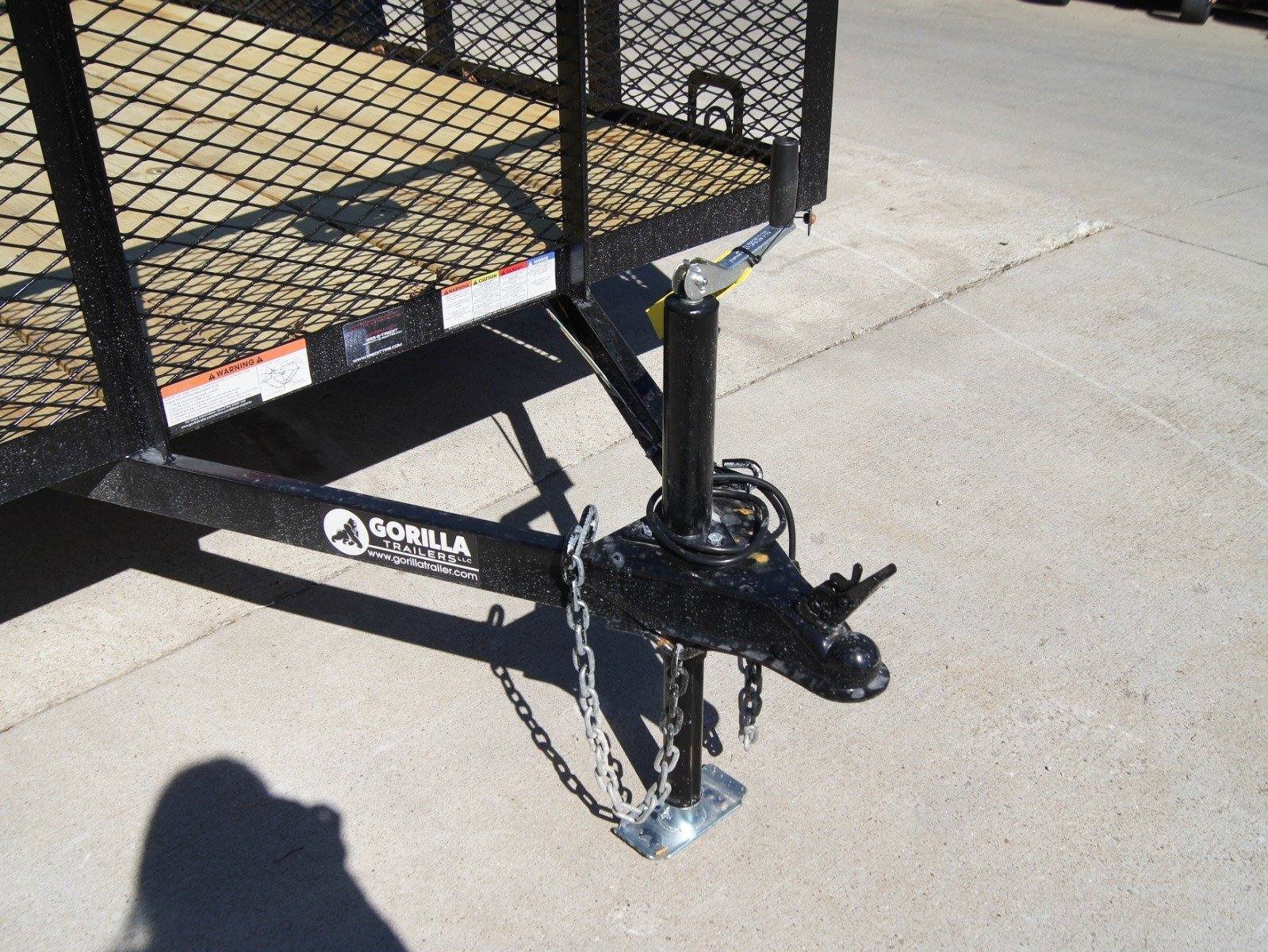 6.4x12 Dovetail Utility Trailer 2ft Mesh Side 3,500lb Axle image 9