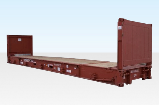 40Ft X 8Ft Used Flat Rack Shipping Container image 0