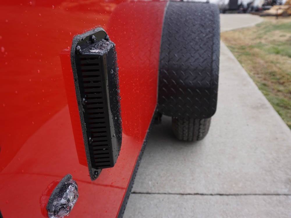 7x12 Enclosed Trailer Red V-Nose Blackout Package 3,500lb Axle Storage image 11