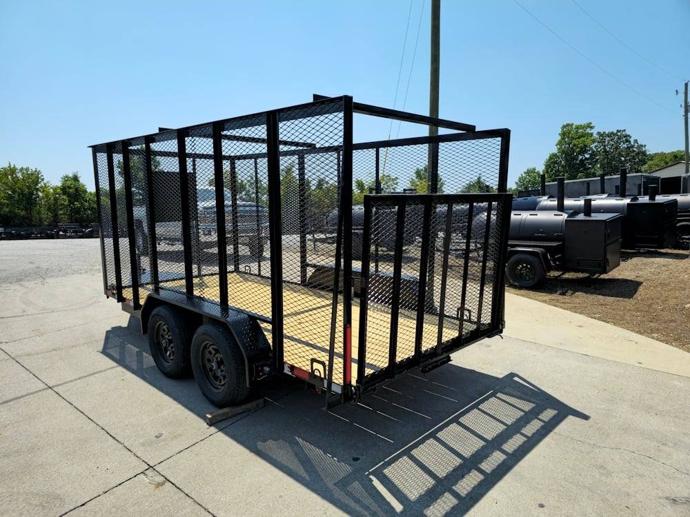 6.4' x 14' (2) 3500 Axles Leaf Cage Debris Loader Utility Trailer image 3