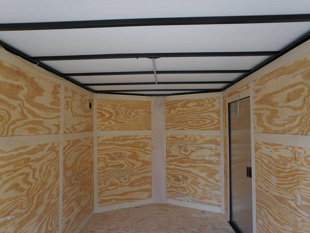 7x12 Enclosed Trailer Charcoal V-Nose Blackout Package 3,500lb Axle Storage image 16