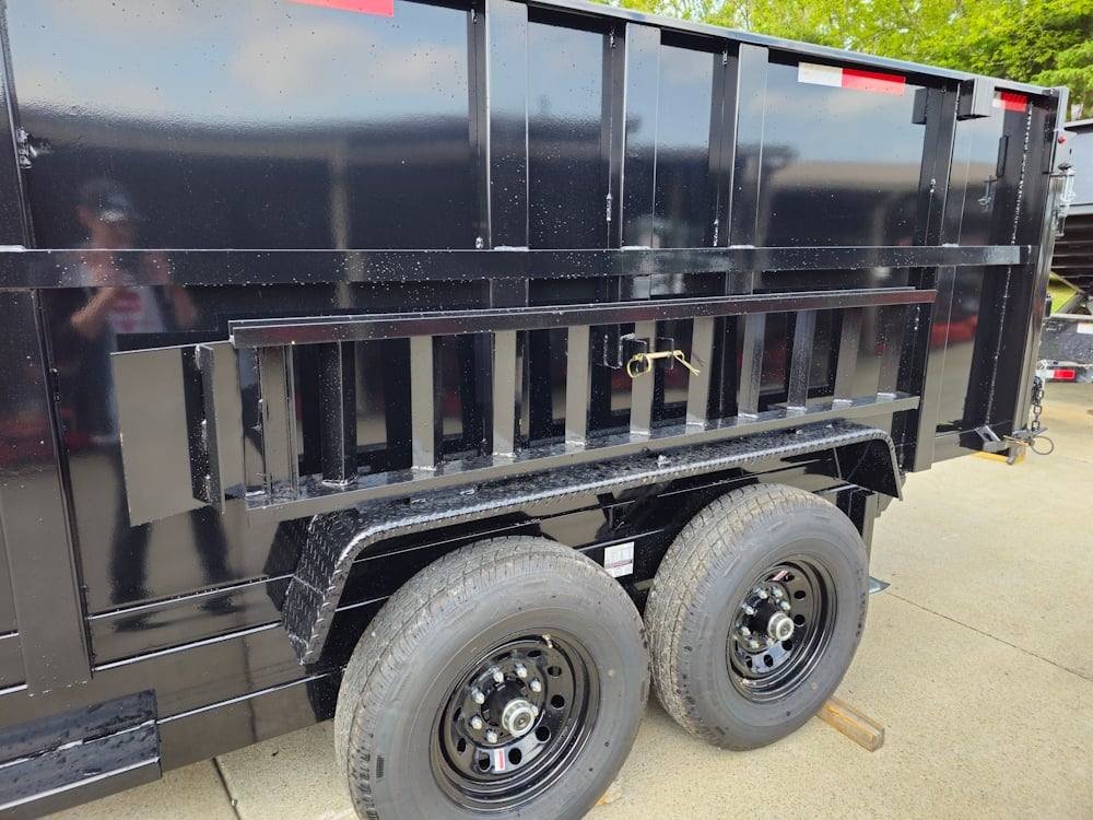 7x14 Telescopic Dump Trailer with 4ft Sides (2) 7K Axles image 5