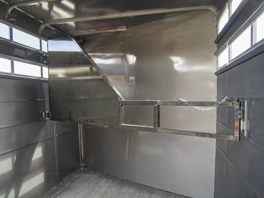 14ft Charcoal Horse Livestock Cattle Trailer (2) 3,500lb Axles with Dressing Room image 20