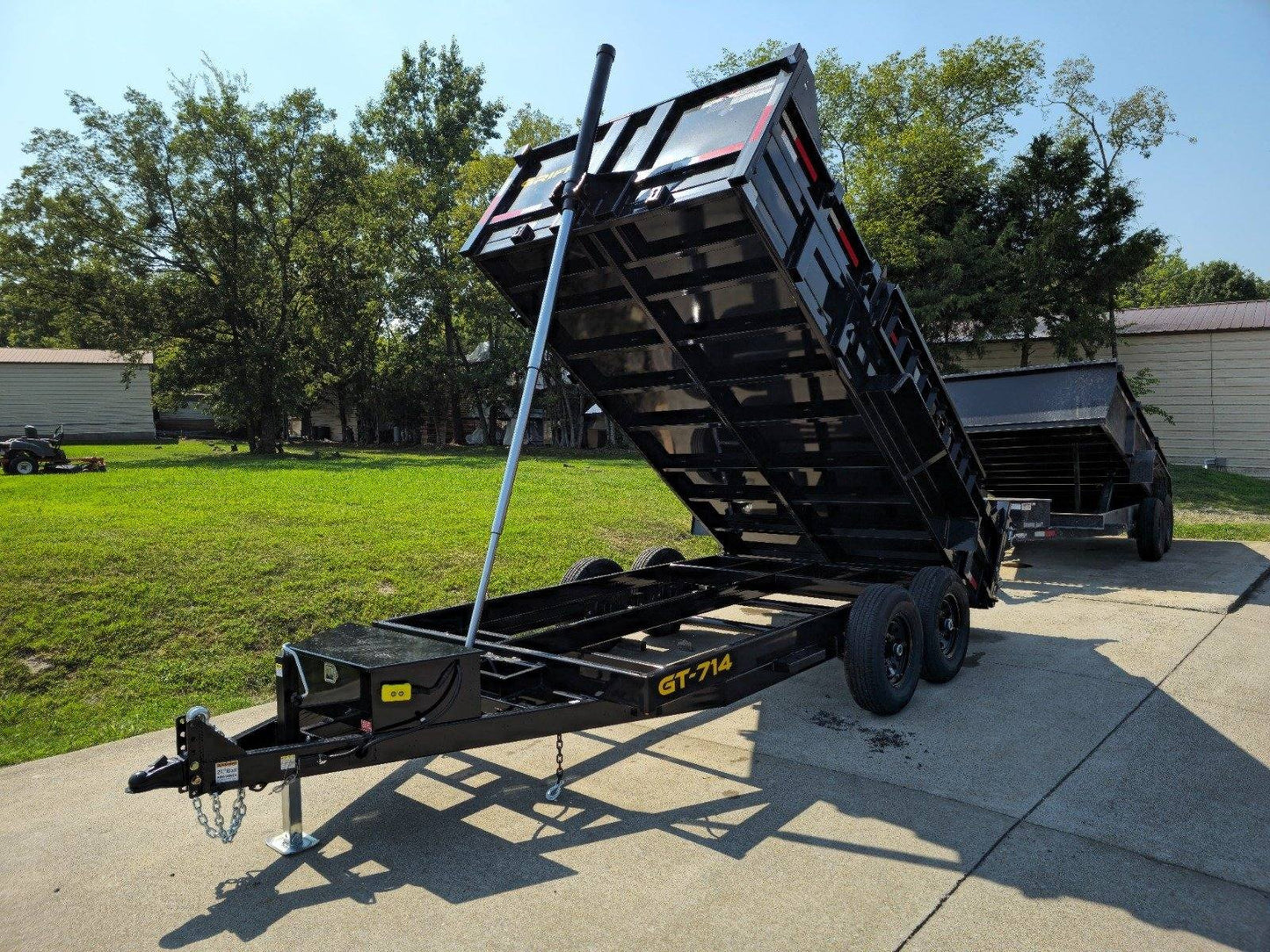 7x14 Telescopic Dump Trailer with 2ft Sides (2) 7K Axles image 13