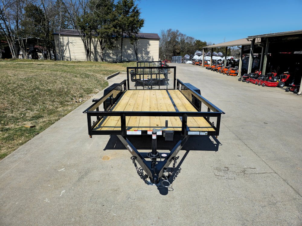 6'4" x 16 Utility Trailer Double Axle Dovetail With Gate Powder Coated (2) 3500lb Axles image 10