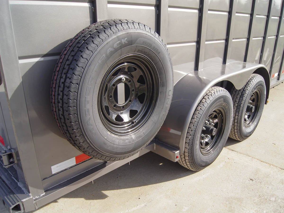 20ft Charcoal Gooseneck Livestock Cattle Trailer (2) 7K Axles image 14