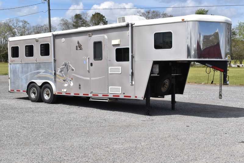 2007 American Spirit 8308LQ 3 Horse Trailer with 8′ Short Wall image 2