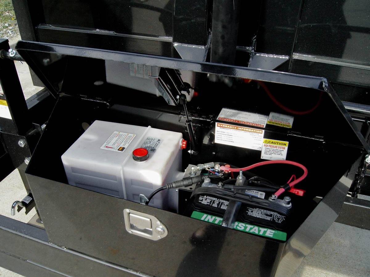 7x16 Gooseneck Telescopic Dump Trailer with 2ft Sides (2) 7K Axles image 16