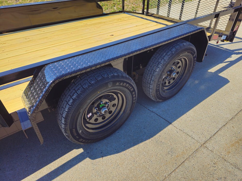 6'4" x 16 Utility Trailer Double Axle Dovetail With Gate Powder Coated (2) 3500lb Axles image 14