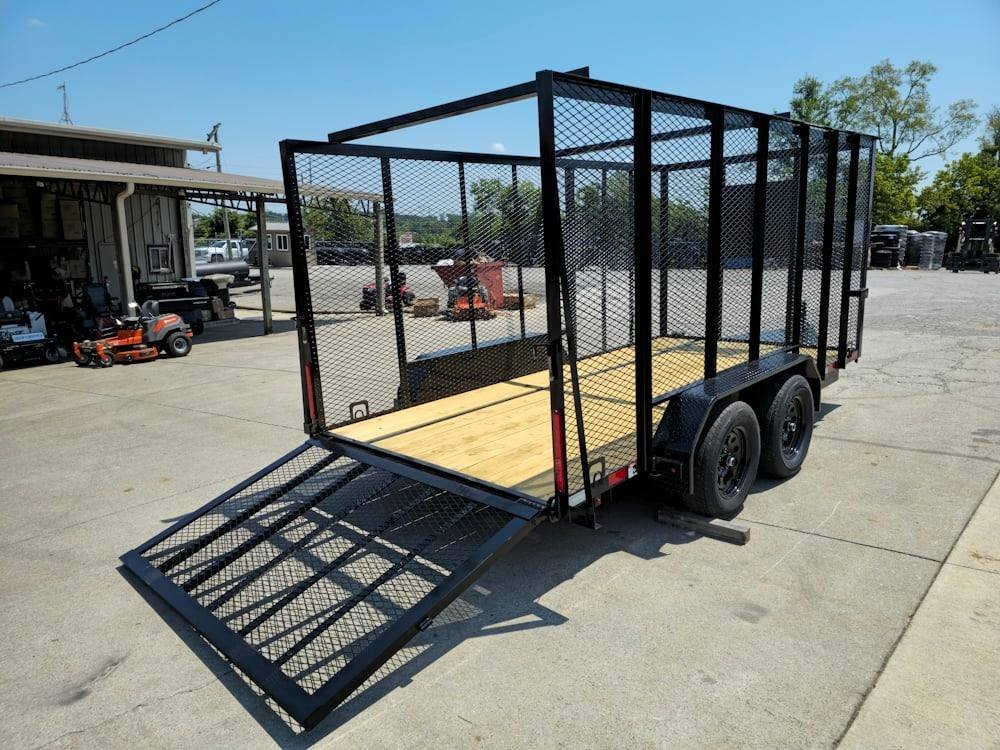 6.4' x 14' (2) 3500 Axles Leaf Cage Debris Loader Utility Trailer image 14