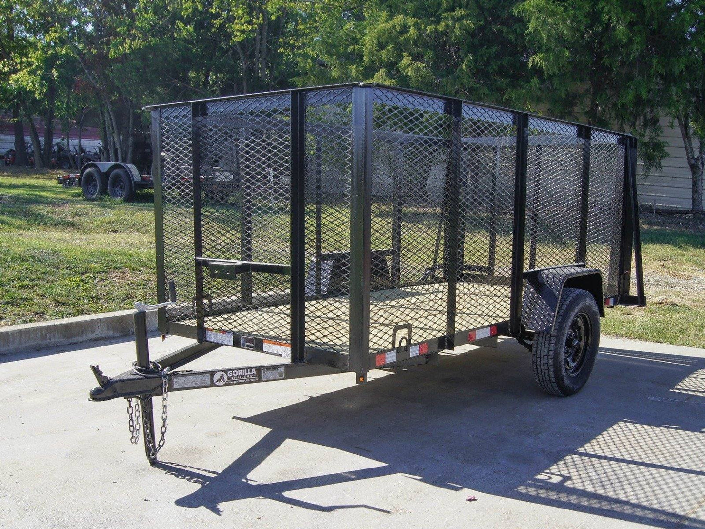 5x10 Straight Deck Utility Trailer 4ft Mesh Sides 3500lb Axle image 2