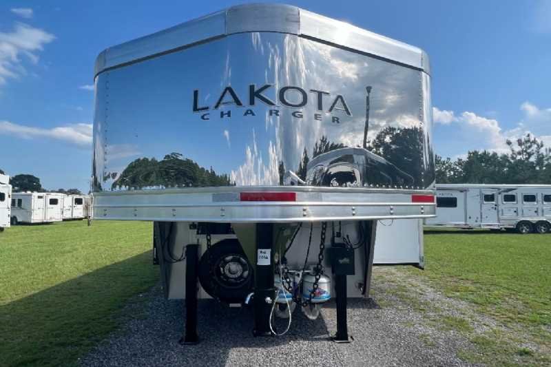 2024 Lakota Charger 8411RKGLQ 4 Horse Trailer with 11′ Short Wall image 2