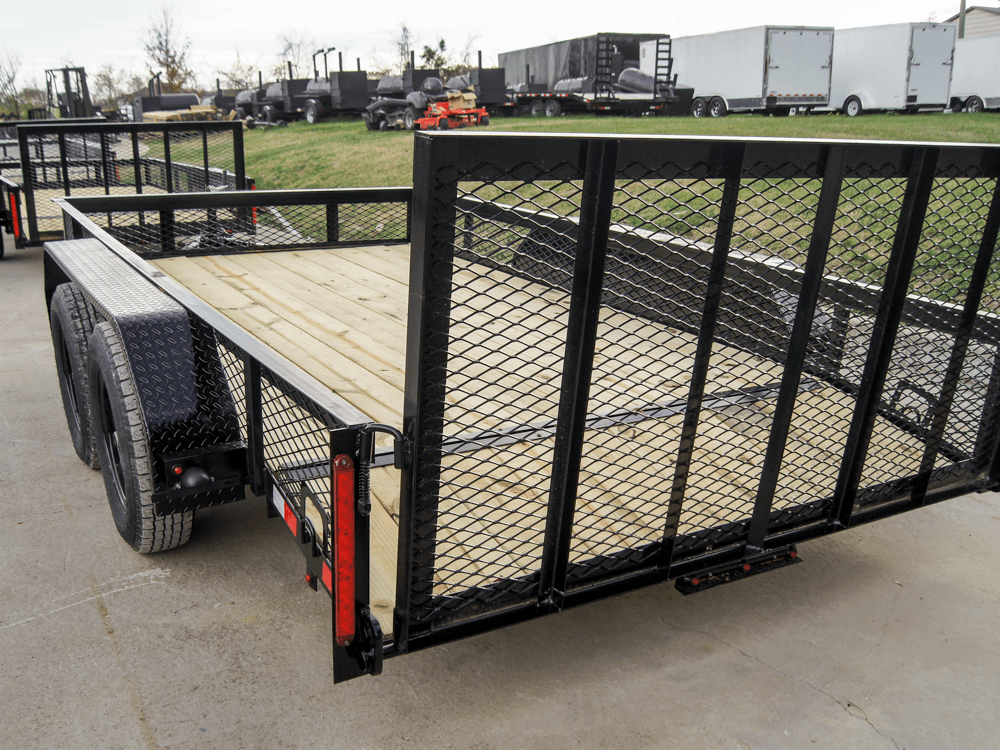 6.4x12 Dovetail Utility Trailer with 1ft Mesh Sides (2) 3,500lb Axles image 11