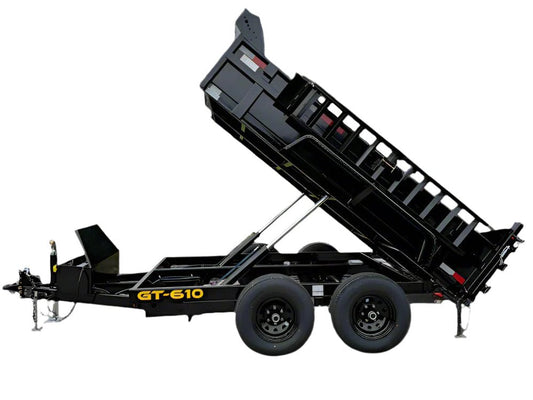 6' X 10' Hydraulic Dump Trailer With Loading Ramps GVWR 9990 image 0