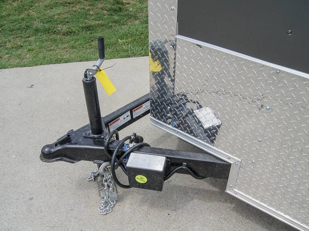 7x12 Charcoal V-Nose Custom Enclosed Trailer 3500lb Axle with Brake Storage image 8