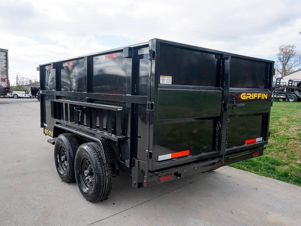 7x12 Hydraulic Dump Trailer with 4ft Sides (2) 7K Axles image 5