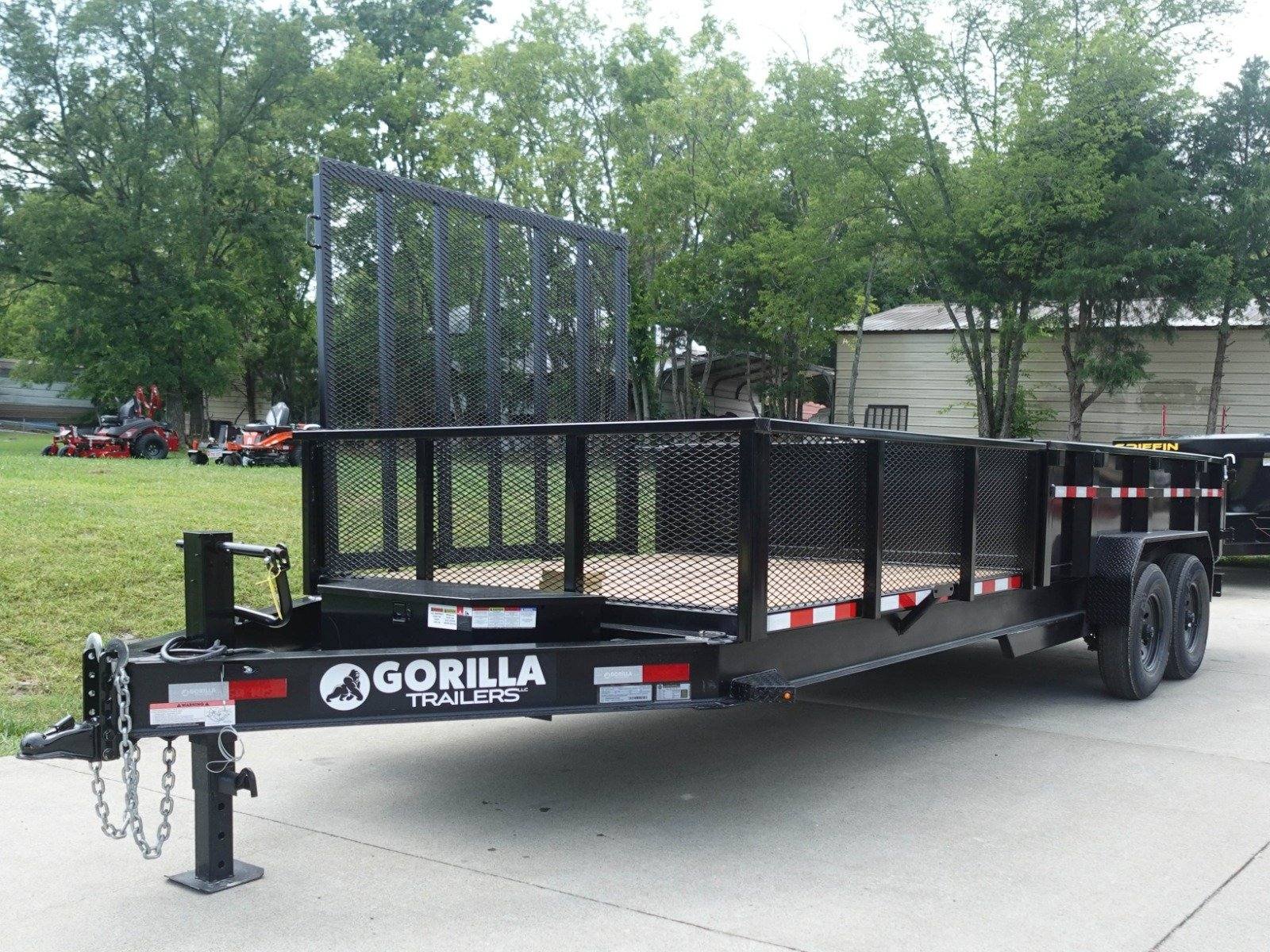 7x20 Hybrid Utility Dump Trailer 2ft Sides with Box (2) 7K Axles image 2
