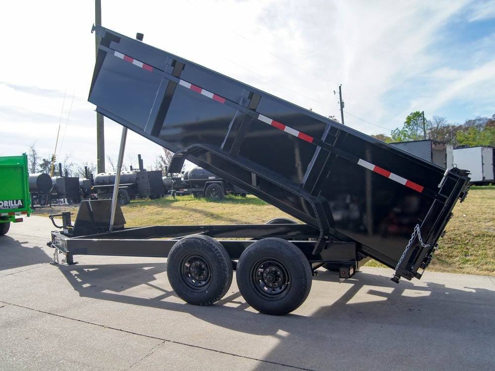 7x14 Gorilla Telescopic IBeam Dump Trailer with 3ft Sides (2) 7K Axles image 8