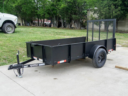 5x10 Utility Trailer with 18in Metal Sides 3500lb Axle image 0