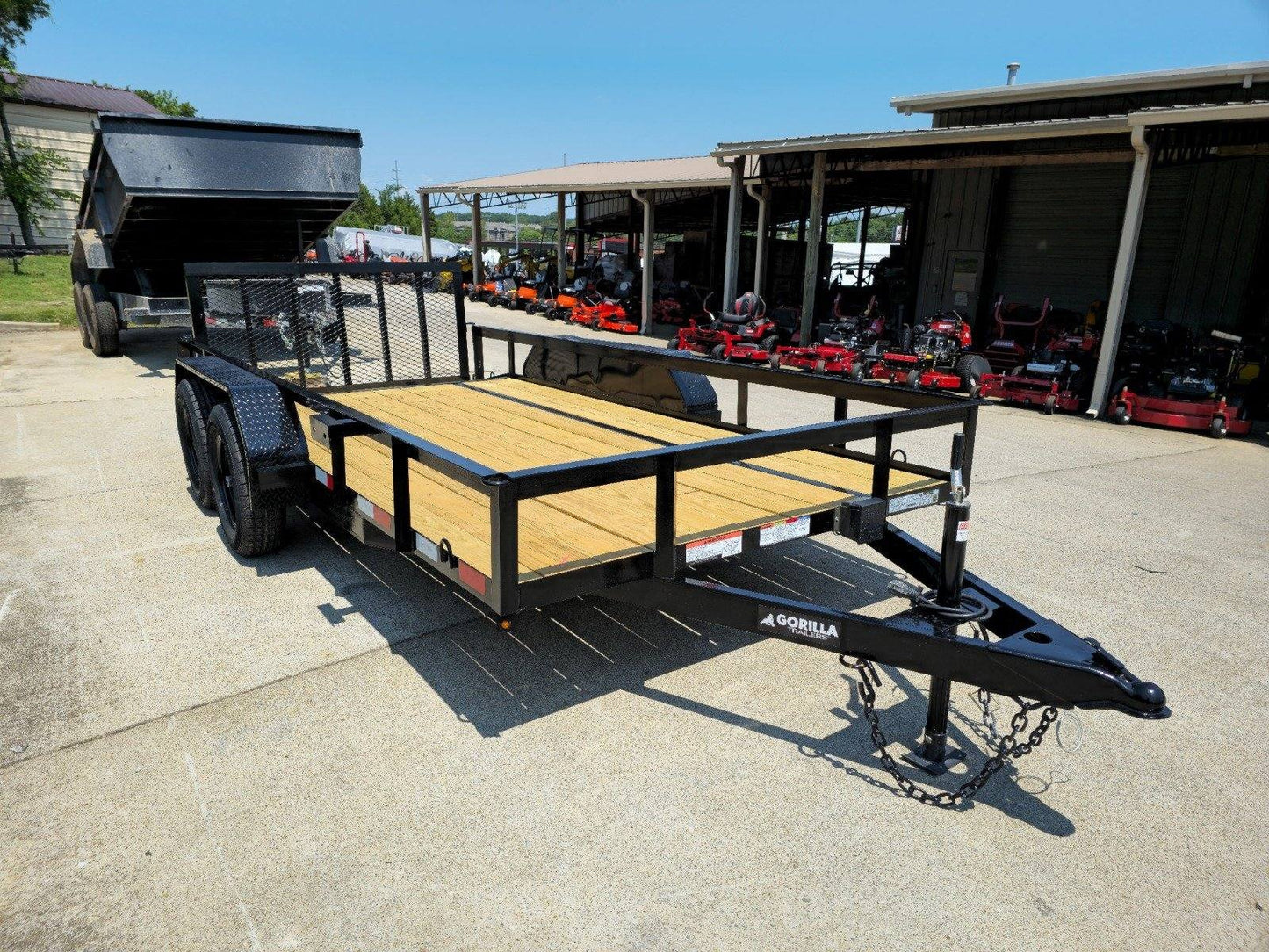 6'4" x 14 Utility Trailer Powder Coated Dovetail (2) 3500 Axles 7k GVWR image 11