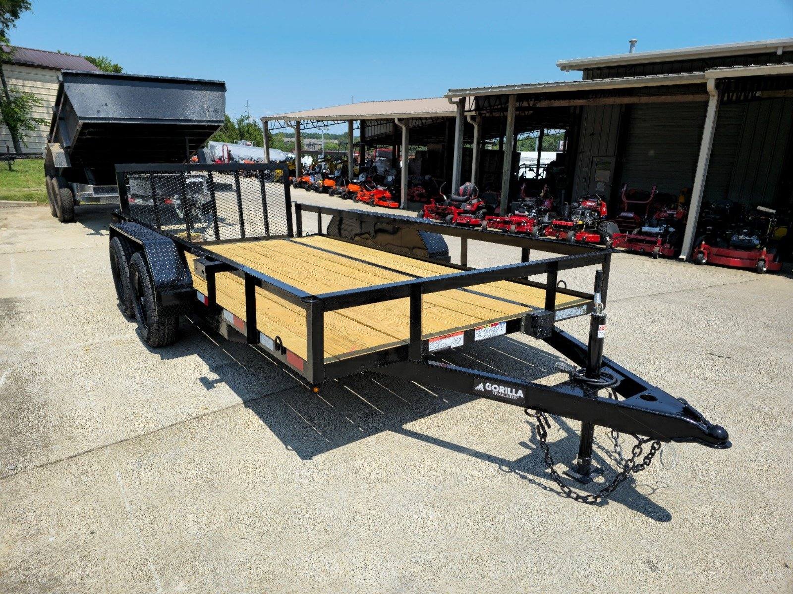6'4" x 14 Utility Trailer Powder Coated Dovetail (2) 3500 Axles 7k GVWR image 11