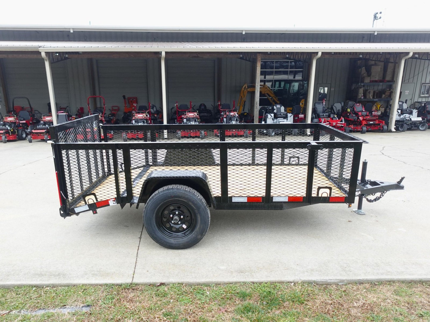 5x10 Dovetail Utility Trailer 2ft Mesh 3500lb Axle image 8