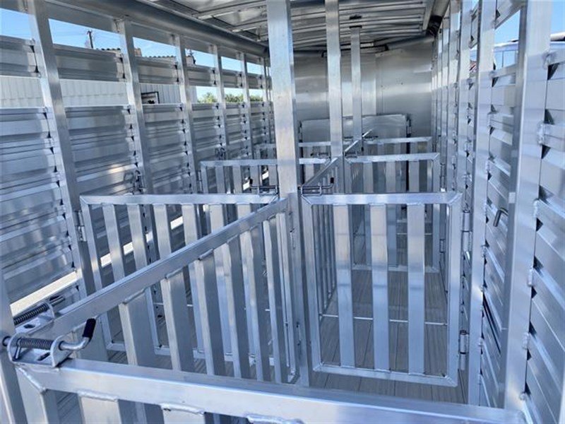 2024 Exiss Exhibitor Mini 615 Bumper Pull Stock Trailer, 8 pens image 6