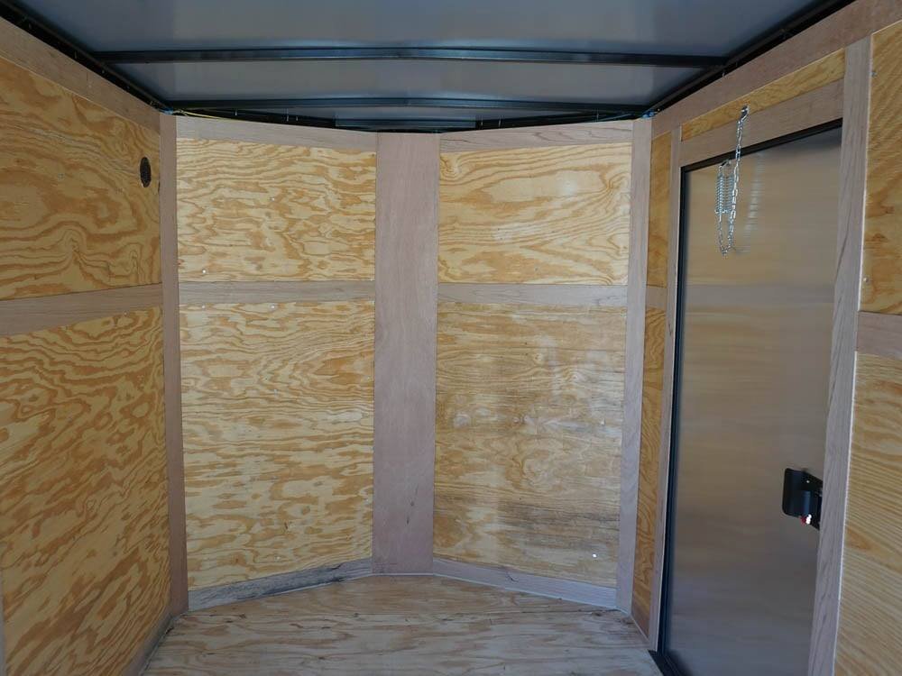6x12 Enclosed Trailer Charcoal V-Nose Blackout Package 3,500lb Axle Storage image 21