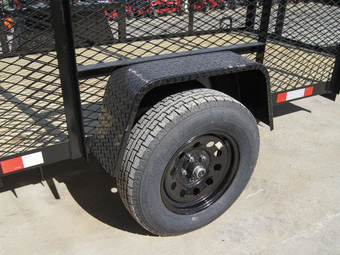 5x10 Straight Deck Utility Trailer 4ft Mesh Sides 3500lb Axle image 12
