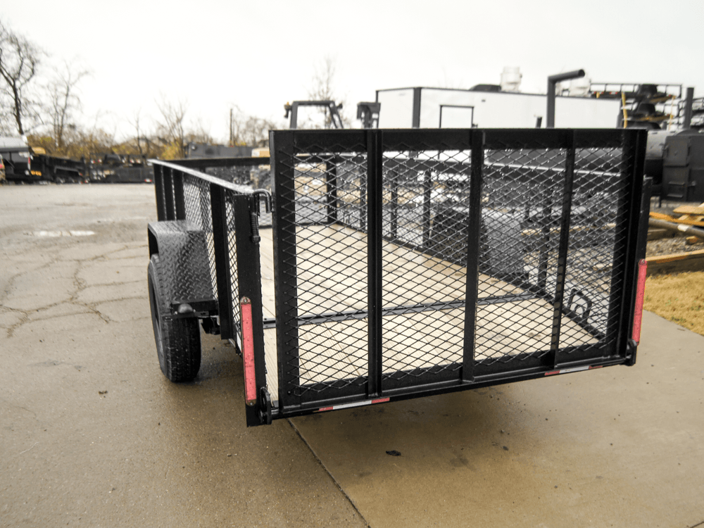 5x12 Dovetail Utility Trailer with 2ft Mesh Sides 3,500lb Axle image 4
