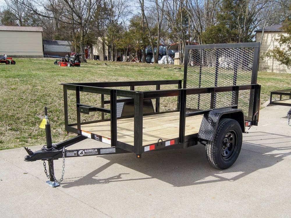 5x8 Straight Deck Utility Trailer with 2ft Side Rails 3500lb Axle image 0