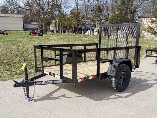 5x8 Straight Deck Utility Trailer with 2ft Side Rails 3500lb Axle image 0