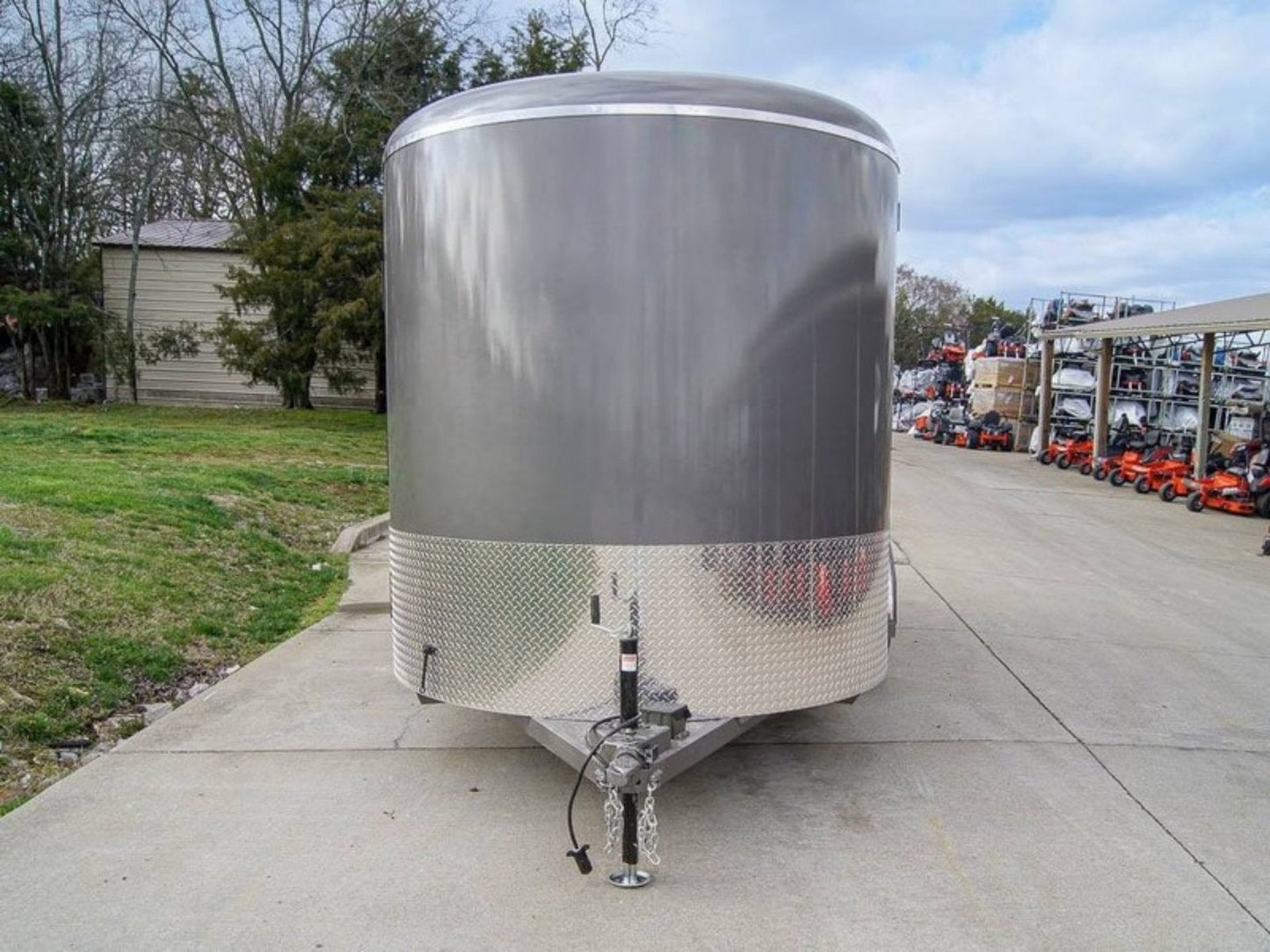 14ft Charcoal Horse Livestock Cattle Trailer (2) 3,500lb Axles with Dressing Room image 9