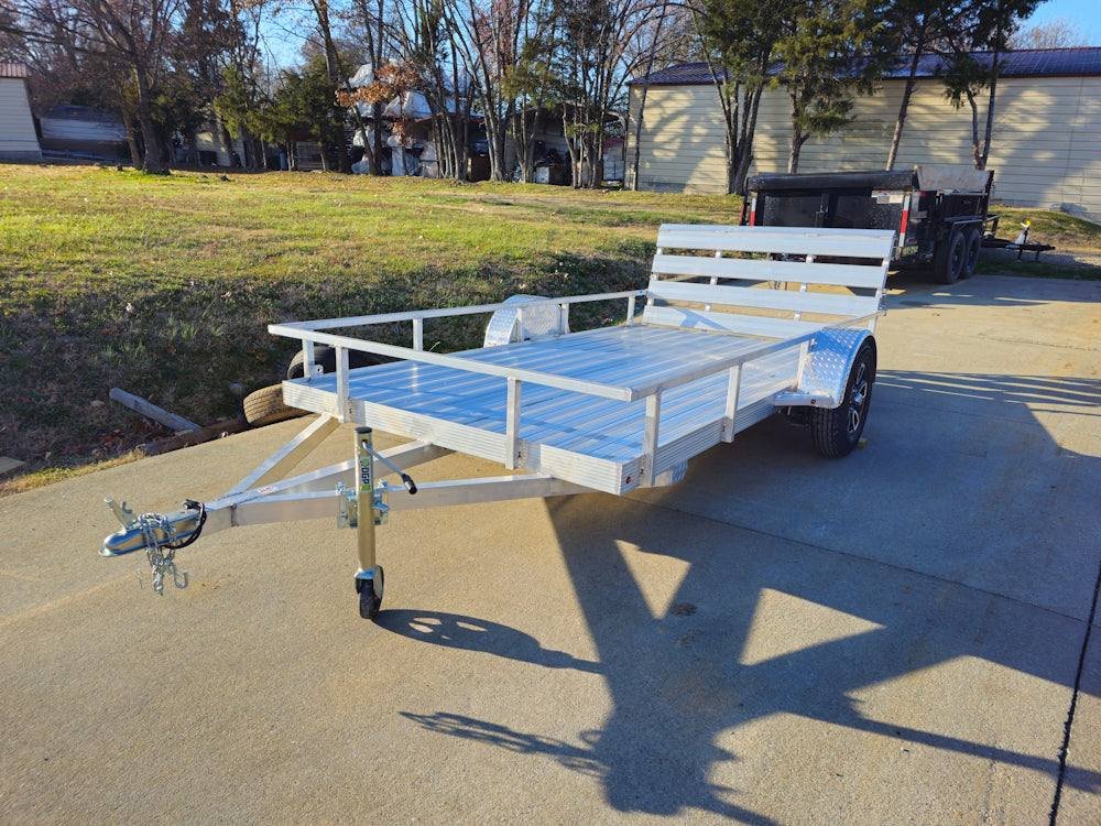 6.4'x12' Aluminum Utility Trailer With Gate Aluminum Wheels 3500 lb Axle image 2