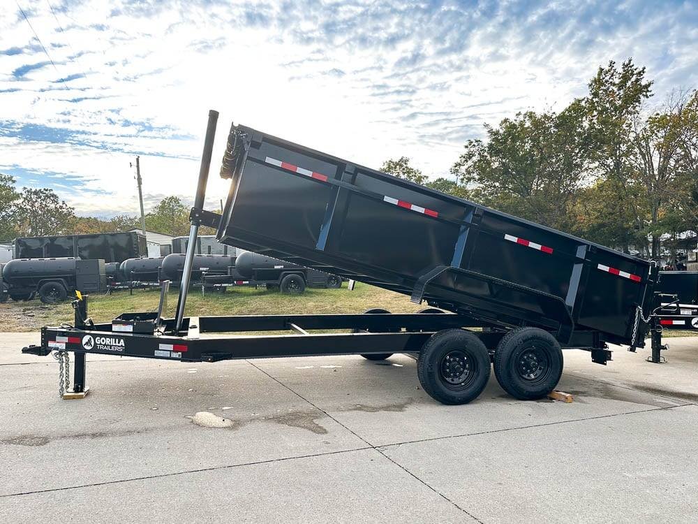 7x16 Gorilla Telescopic IBeam Dump Trailer with 3ft Sides (2) 7K Axles 14k GVWR image 16
