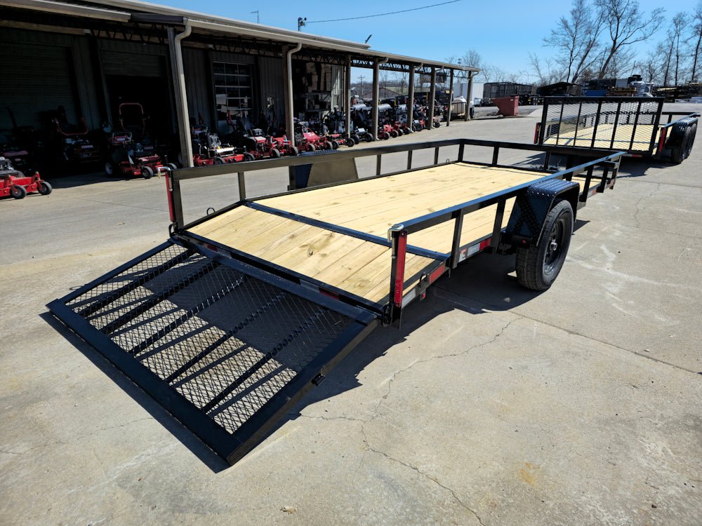 6'4" x 14 Utility Trailer Dovetail With Gate Powder Coated 3,500lb Axle image 3