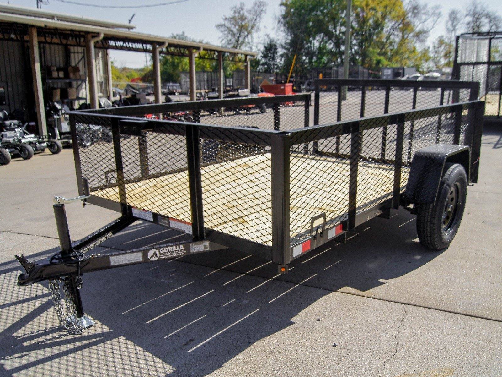 6.4x10 Dovetail Utility Trailer with 2ft Mesh Sides 3,500lb Axle image 7